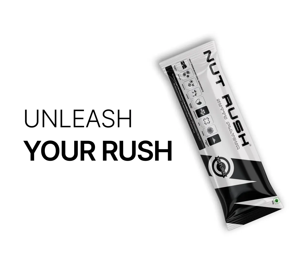 Nut Rush Bar - Unleash Your Rush - Product Hero - Premium Healthy Snack Bar